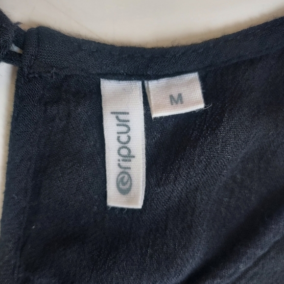 Ladies RIPCURL Black Gauzy Embroidered Shorts Romper W/Pockets Size M - Picture 3 of 11